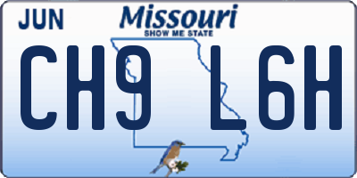 MO license plate CH9L6H