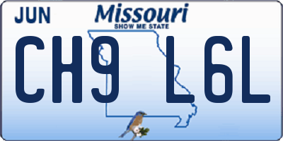 MO license plate CH9L6L