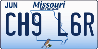 MO license plate CH9L6R