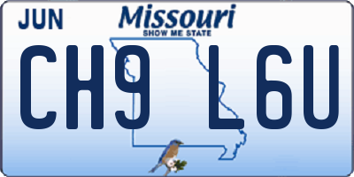 MO license plate CH9L6U