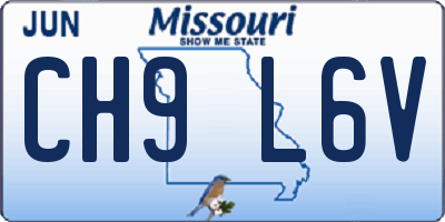 MO license plate CH9L6V