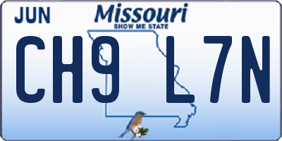 MO license plate CH9L7N