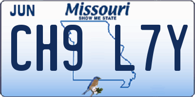 MO license plate CH9L7Y