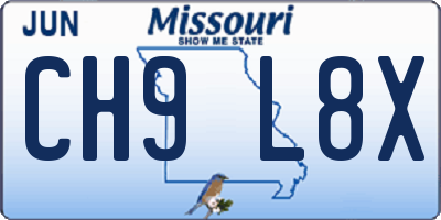 MO license plate CH9L8X