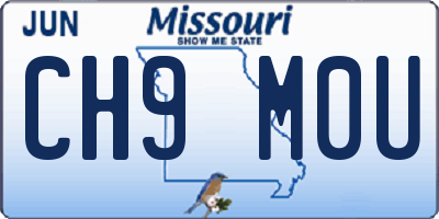 MO license plate CH9M0U