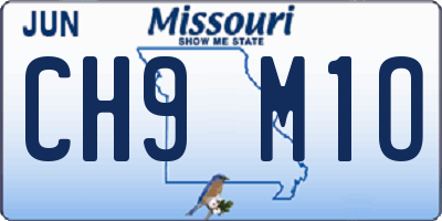 MO license plate CH9M1O