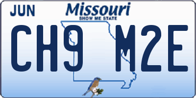 MO license plate CH9M2E