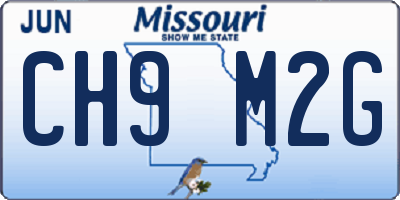 MO license plate CH9M2G