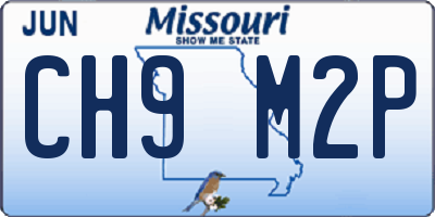 MO license plate CH9M2P