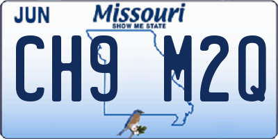 MO license plate CH9M2Q