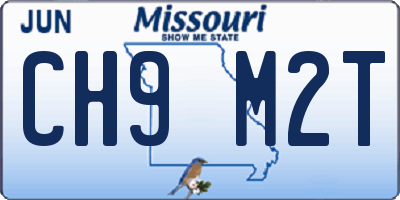 MO license plate CH9M2T