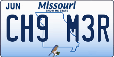 MO license plate CH9M3R