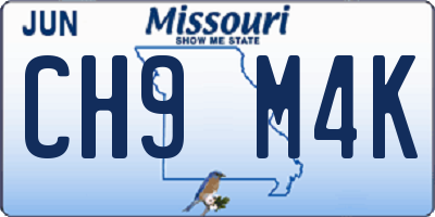 MO license plate CH9M4K