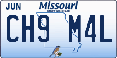 MO license plate CH9M4L