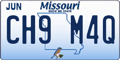 MO license plate CH9M4Q