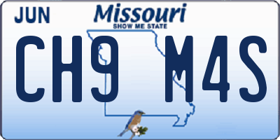 MO license plate CH9M4S