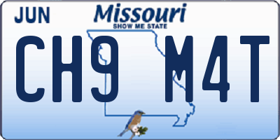 MO license plate CH9M4T