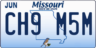 MO license plate CH9M5M