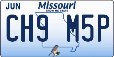 MO license plate CH9M5P