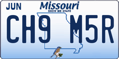 MO license plate CH9M5R