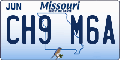 MO license plate CH9M6A