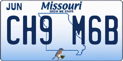 MO license plate CH9M6B