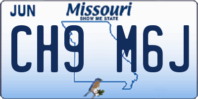 MO license plate CH9M6J