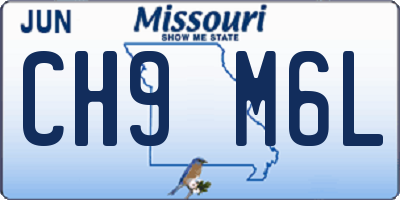 MO license plate CH9M6L