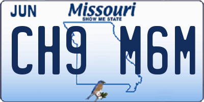 MO license plate CH9M6M