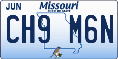MO license plate CH9M6N
