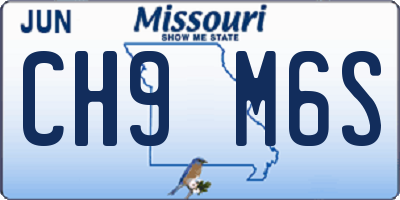 MO license plate CH9M6S