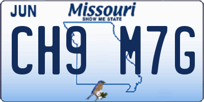 MO license plate CH9M7G