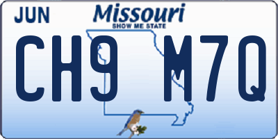 MO license plate CH9M7Q