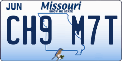 MO license plate CH9M7T