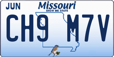 MO license plate CH9M7V