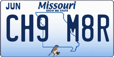 MO license plate CH9M8R