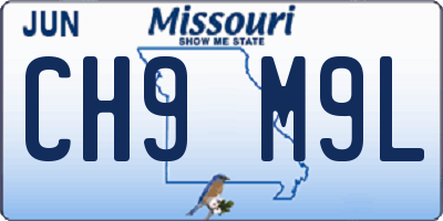 MO license plate CH9M9L