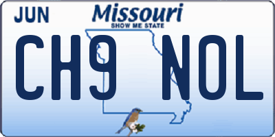 MO license plate CH9N0L