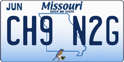 MO license plate CH9N2G