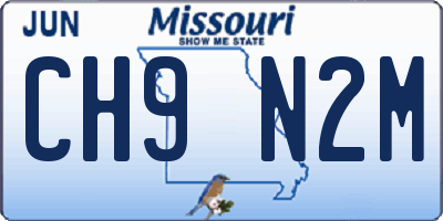 MO license plate CH9N2M