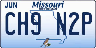 MO license plate CH9N2P