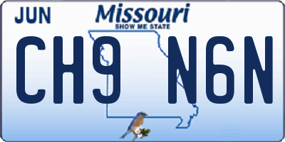 MO license plate CH9N6N