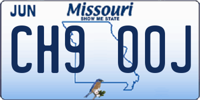 MO license plate CH9O0J
