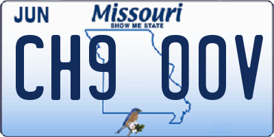 MO license plate CH9O0V
