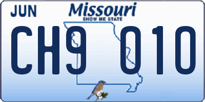 MO license plate CH9O1O