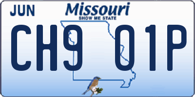 MO license plate CH9O1P