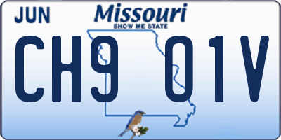MO license plate CH9O1V