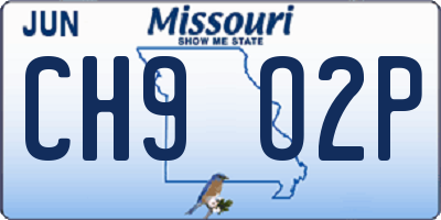 MO license plate CH9O2P