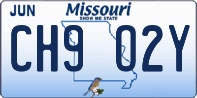 MO license plate CH9O2Y