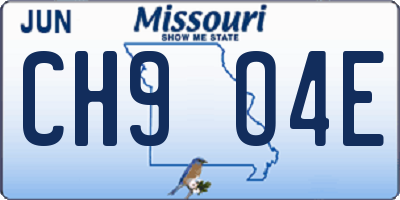 MO license plate CH9O4E
